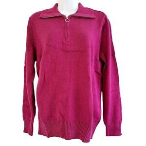 Karen Scott 1/4 Zip Long Sleeve Sweater